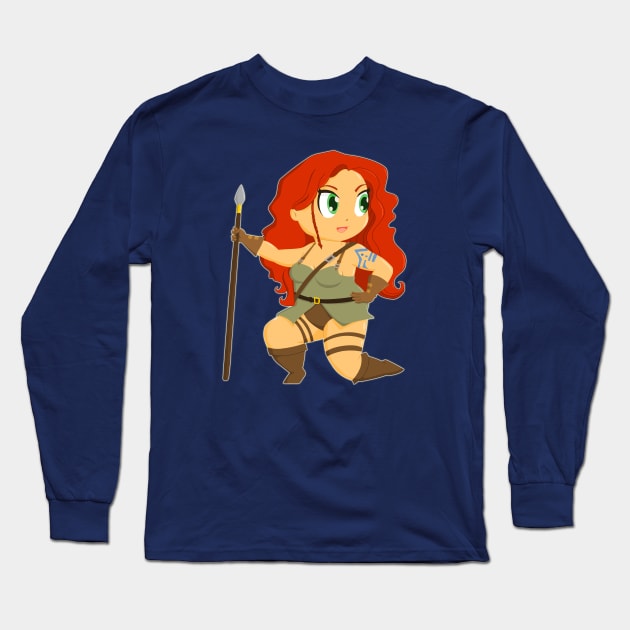 Ruby the Red Warrior Long Sleeve T-Shirt by scoffin